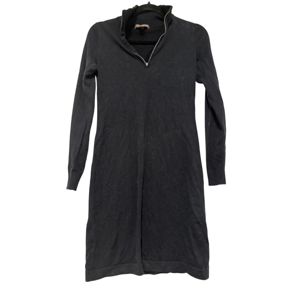 Tommy Bahama black cozy and casual‎ sweater dress zip up sz XS 1447